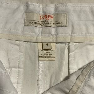 J Crew white chinos size 4